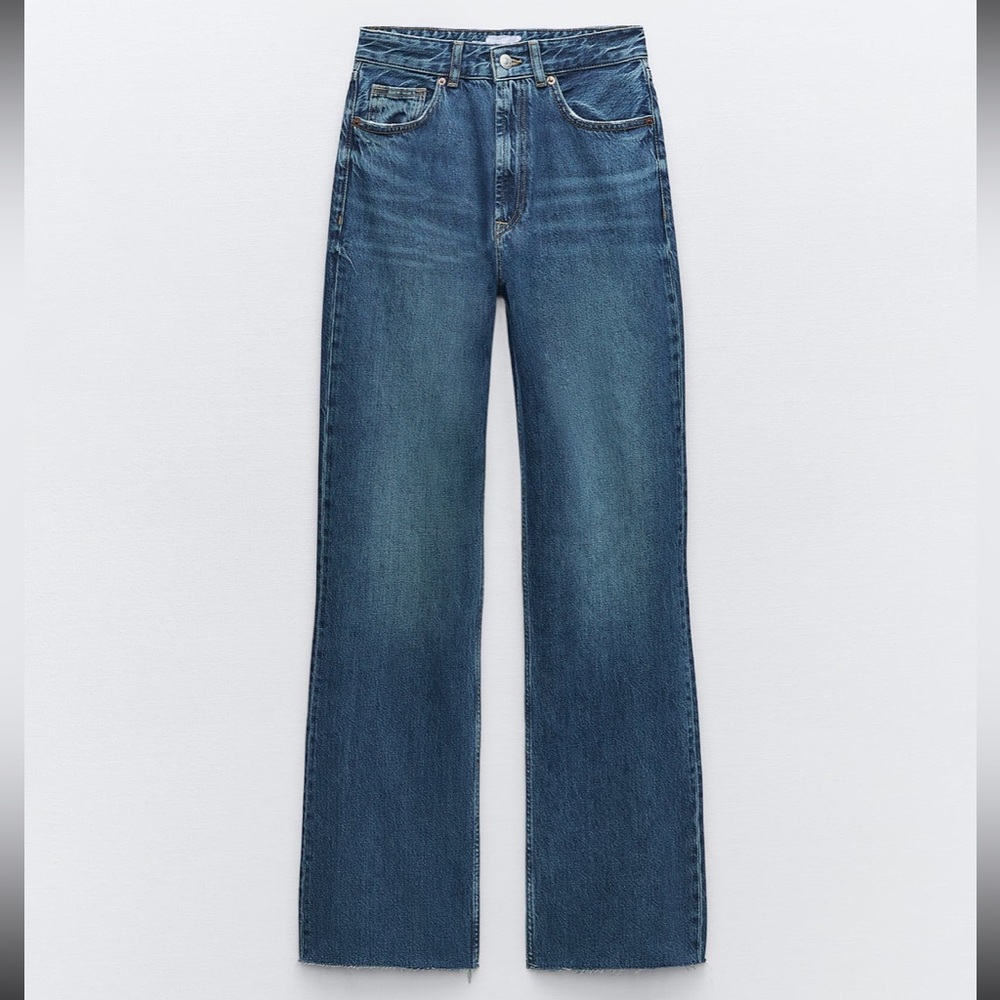 Brand New Zara TRF High Rise Wide Leg Jeans